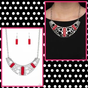 2/$10 Paparazzi Real Zeal - Red Necklace